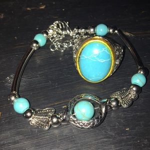 Turquoise Bracelet and Ring Bundle